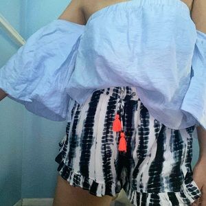 OUTFIT off shoulder top and shorts